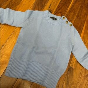 J Crew Button-detail Crewneck Sweater in Supersoft Yarn Size XSS In Blue
New